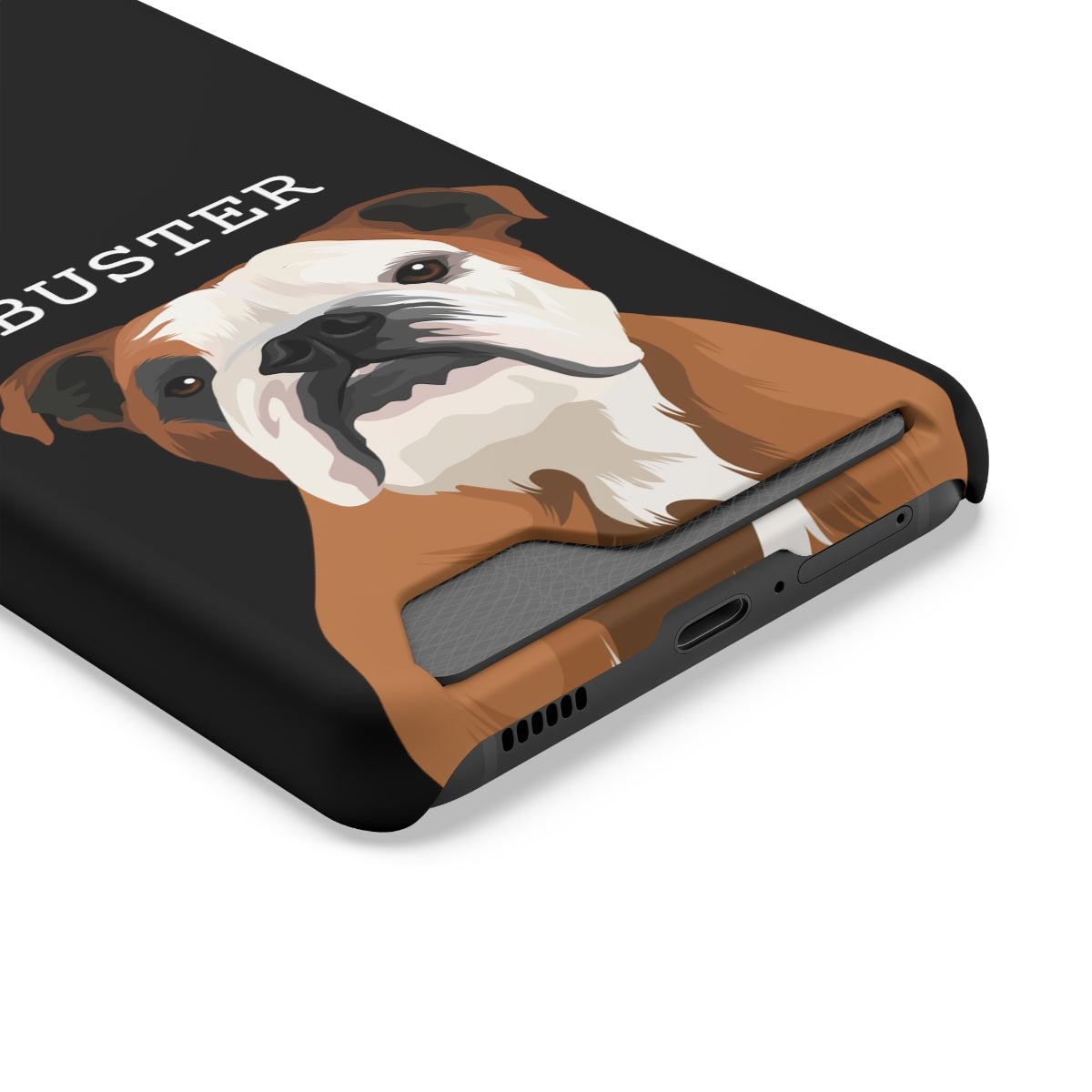 Personalised Pet Portrait Phone Case With Card Holder