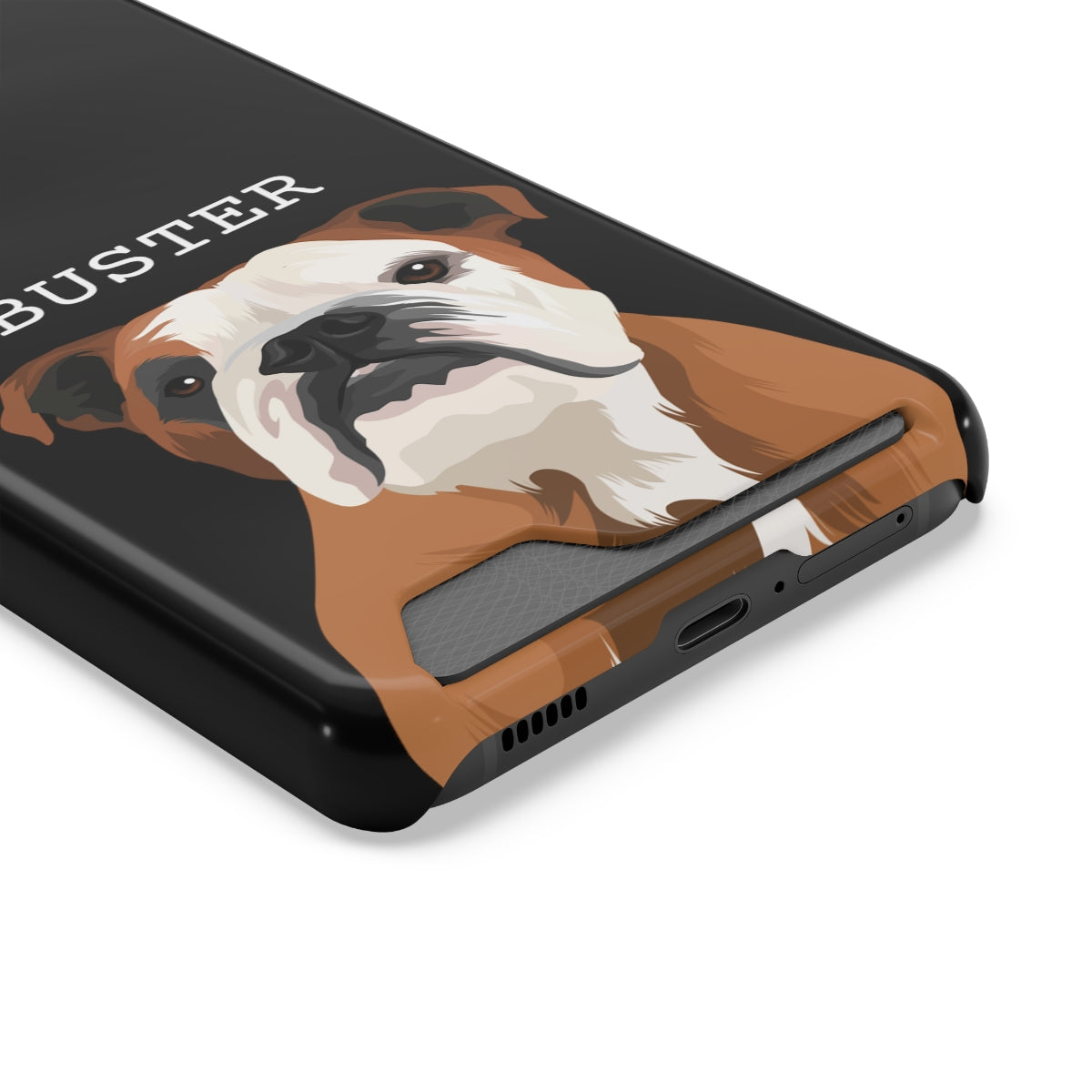 Personalised Pet Portrait Phone Case With Card Holder