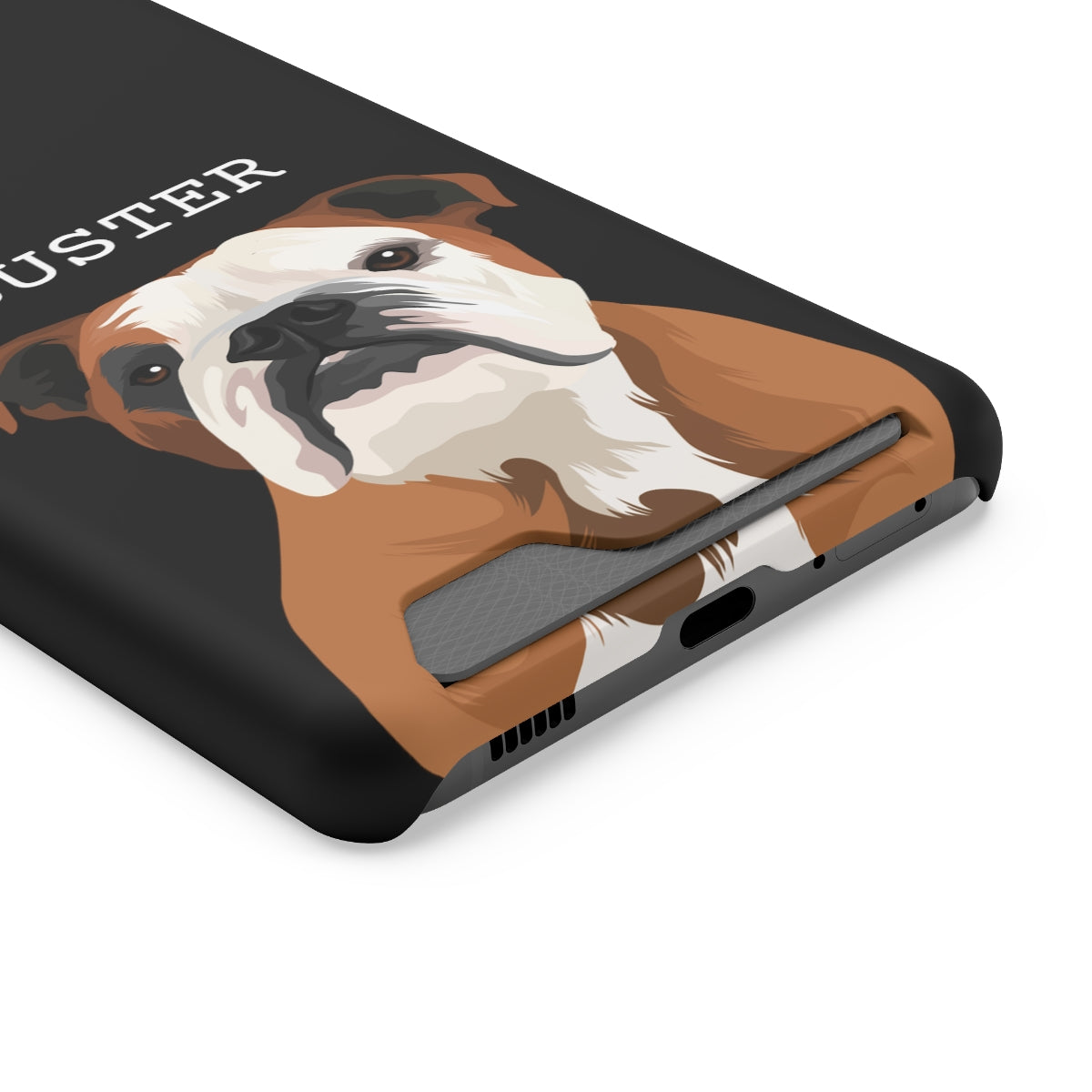 Personalised Pet Portrait Phone Case With Card Holder