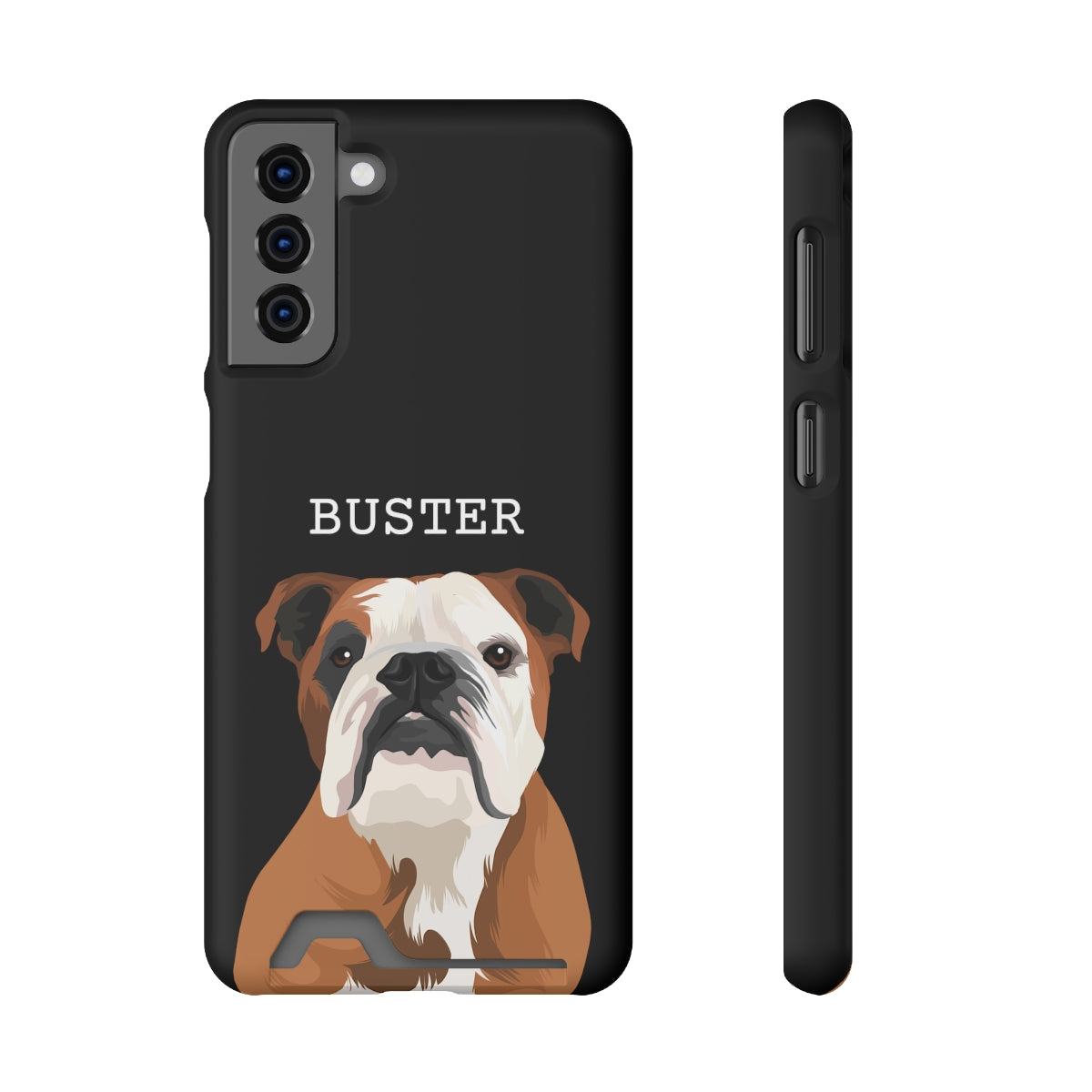 Personalised Pet Portrait Phone Case With Card Holder