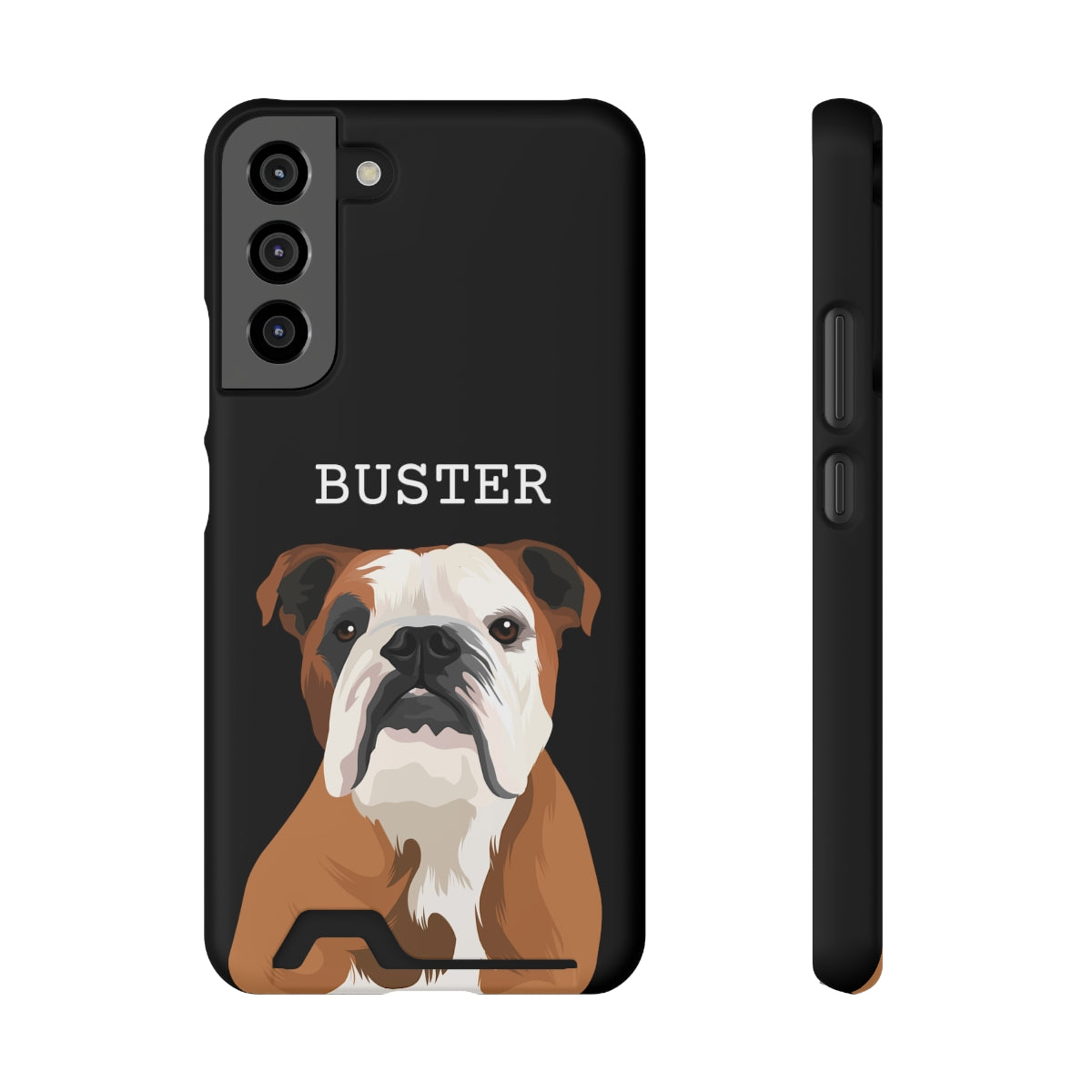 Personalised Pet Portrait Phone Case With Card Holder