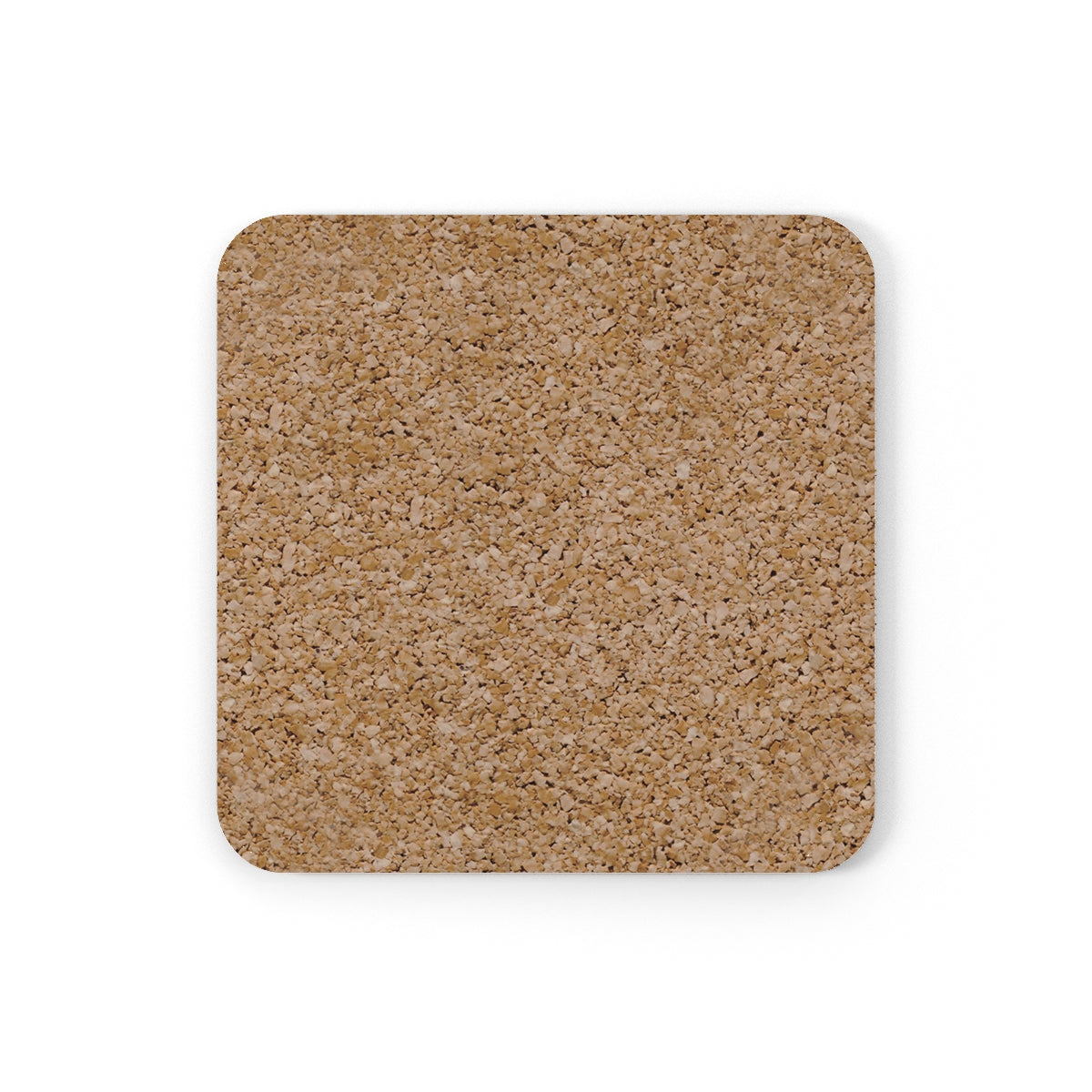 Back View of Square-shaped Cork Back Coaster with Custom Pet Portrait Print - Petclusiv