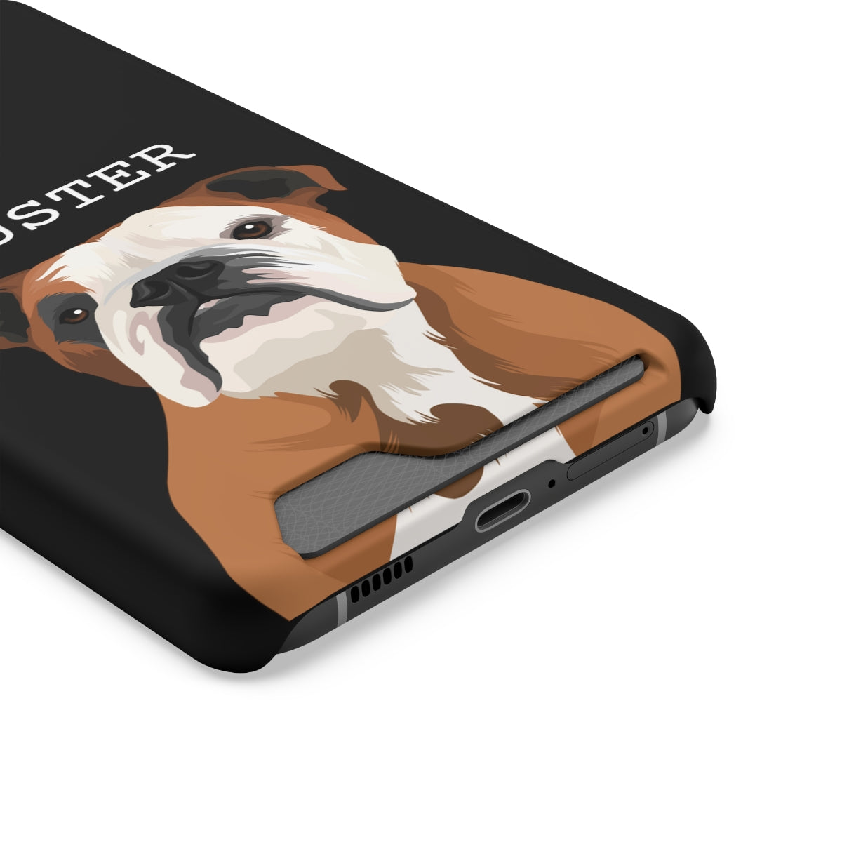 Personalised Pet Portrait Phone Case With Card Holder