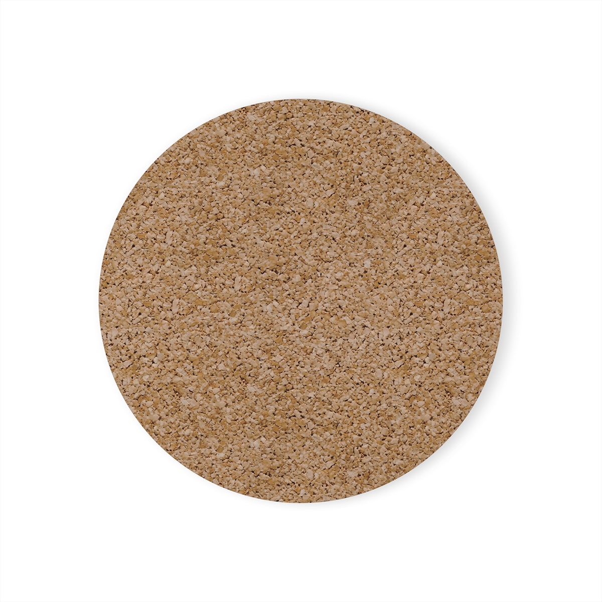 Back View of Round-shaped Cork Back Coaster with Custom Pet Portrait Print - Petclusiv