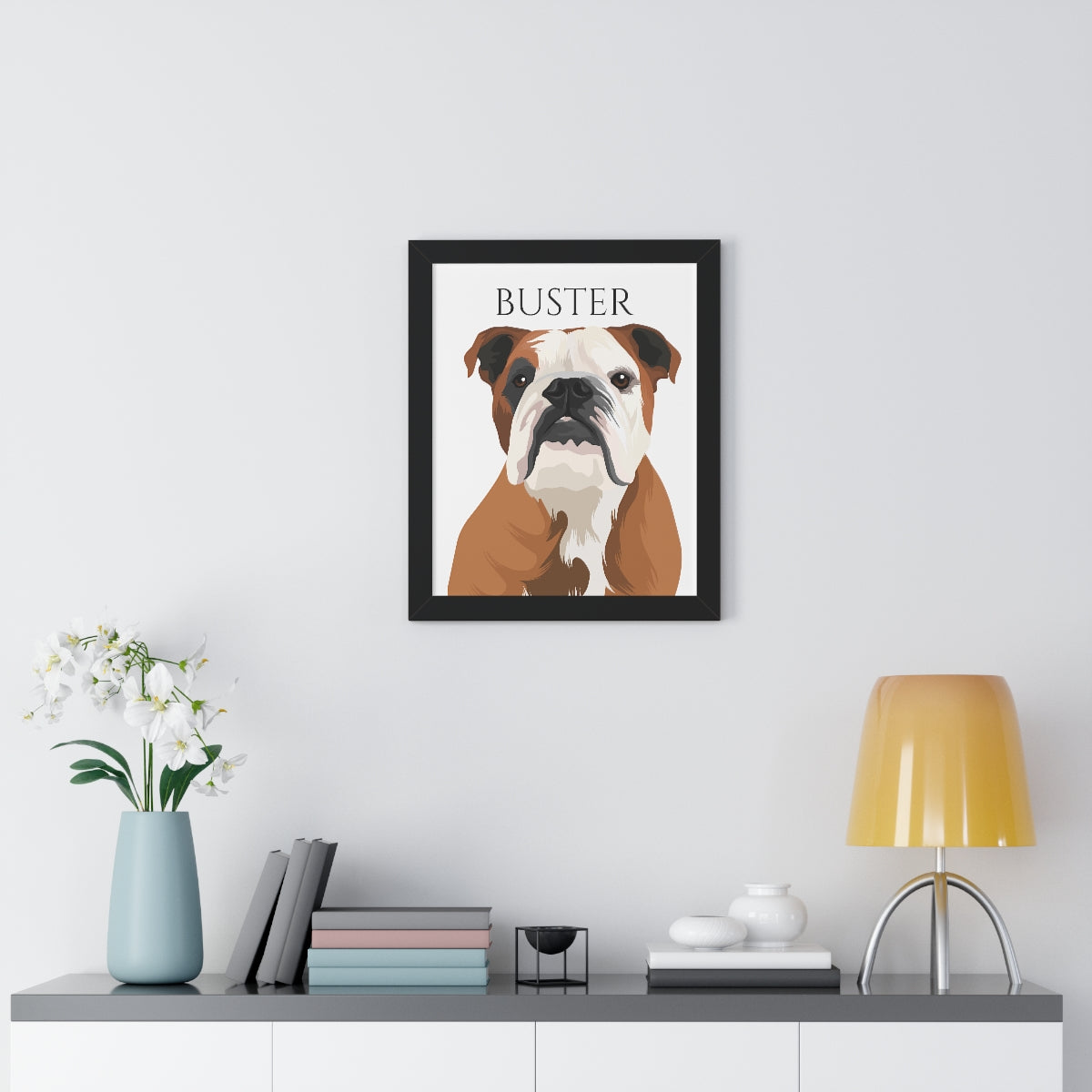 Customised Pet Portrait Framed Matte Poster (Vertical)