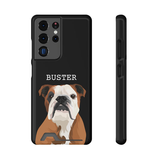 Personalised Pet Portrait Phone Case With Card Holder
