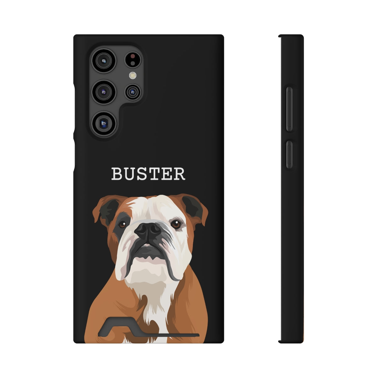 Personalised Pet Portrait Phone Case With Card Holder