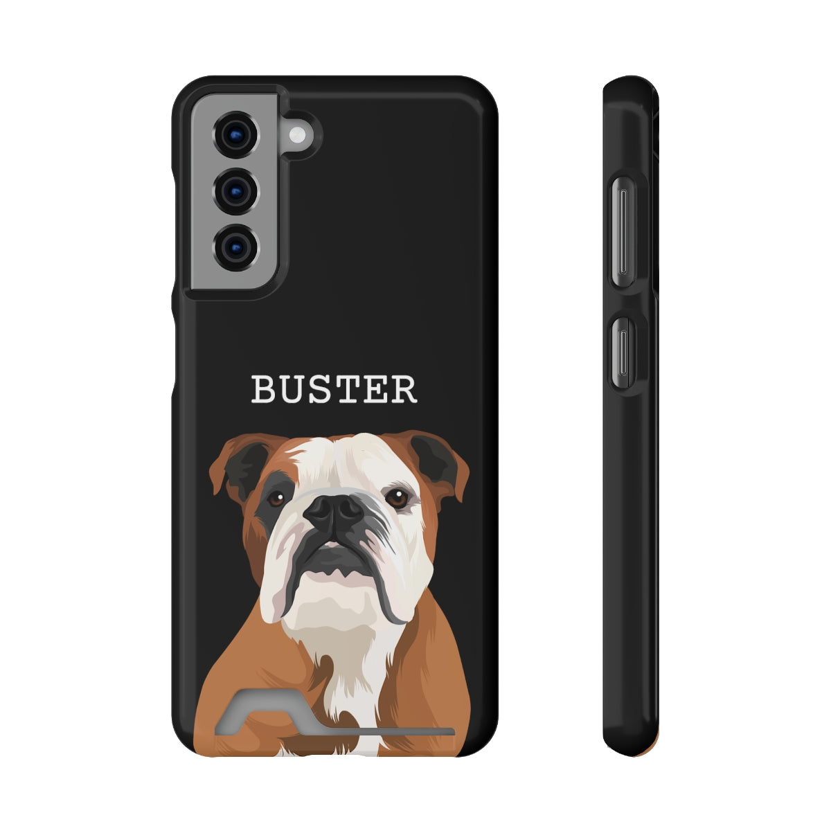 Personalised Pet Portrait Phone Case With Card Holder