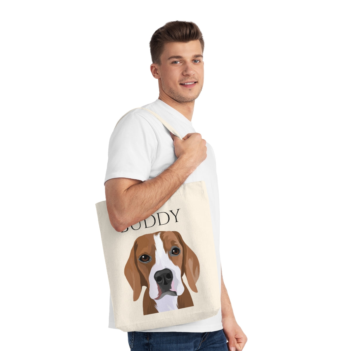 Personalised Pet Portrait Woven Tote Bag