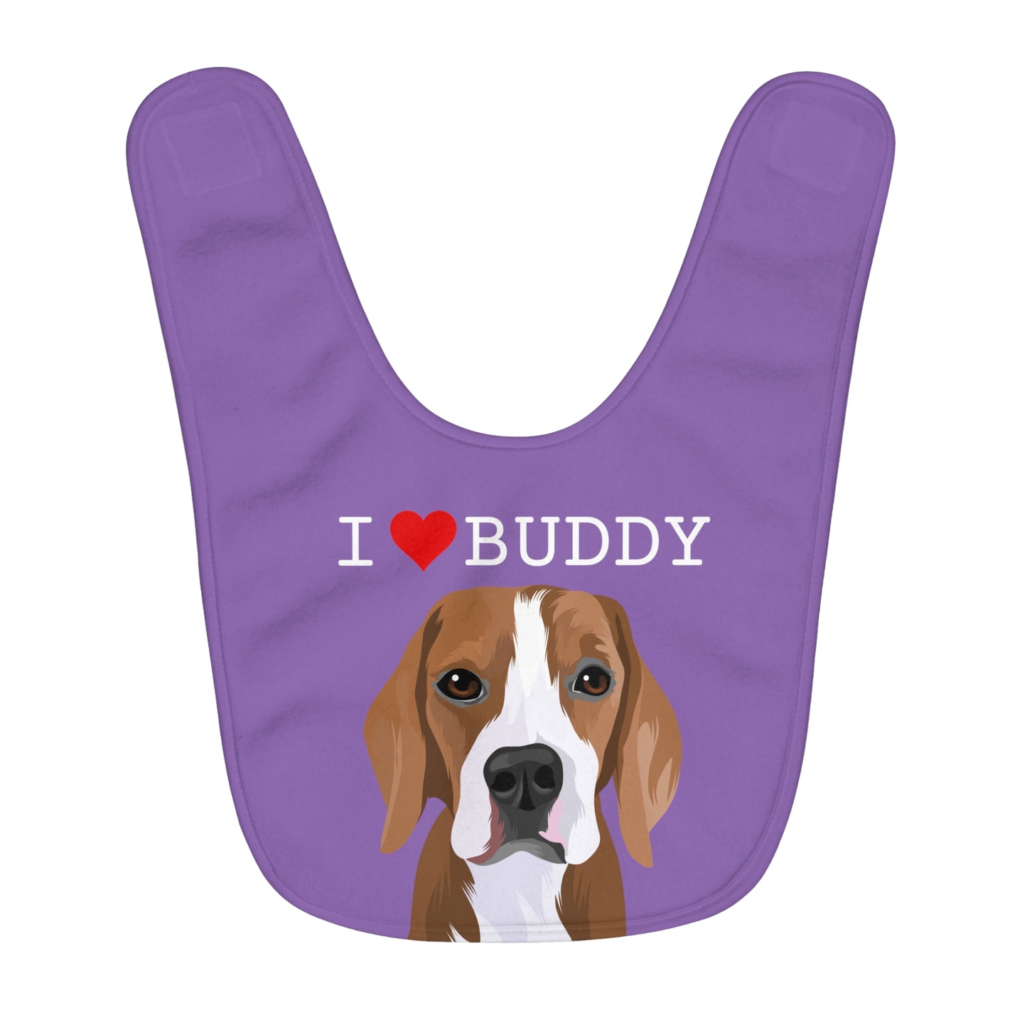 Personalised Pet Portrait Fleece Baby Bib