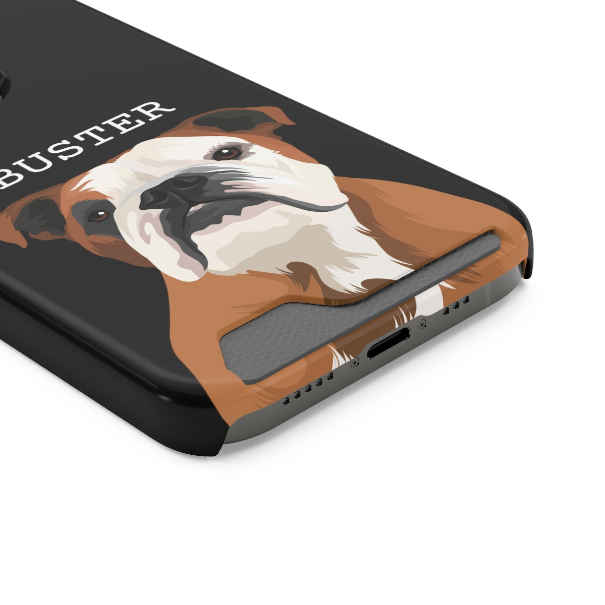 Personalised Pet Portrait Phone Case With Card Holder