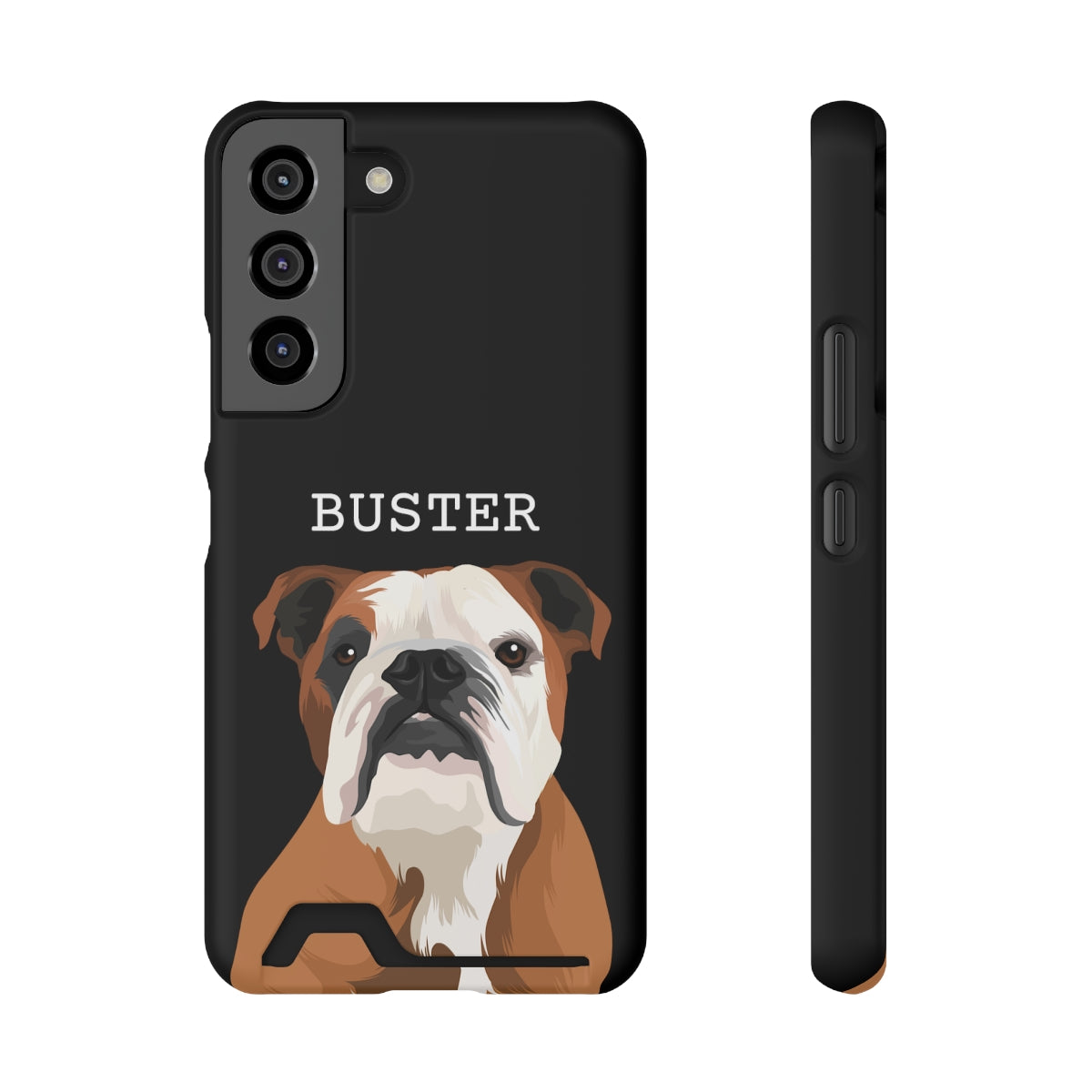 Personalised Pet Portrait Phone Case With Card Holder