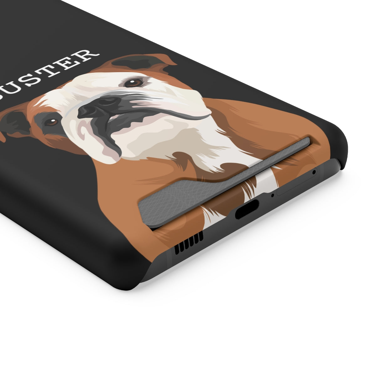 Personalised Pet Portrait Phone Case With Card Holder