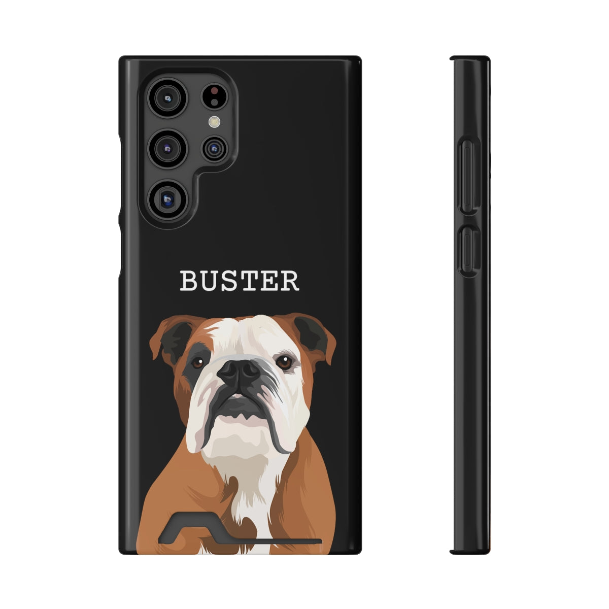 Personalised Pet Portrait Phone Case With Card Holder