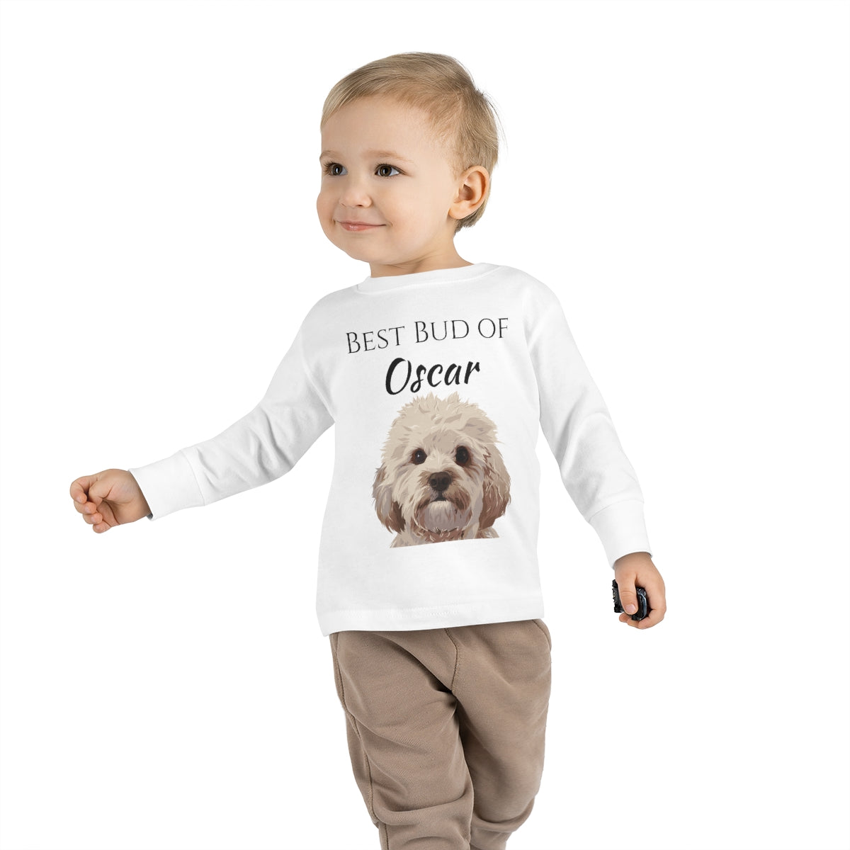 Customised Pet Portrait Toddler Long Sleeve Tee