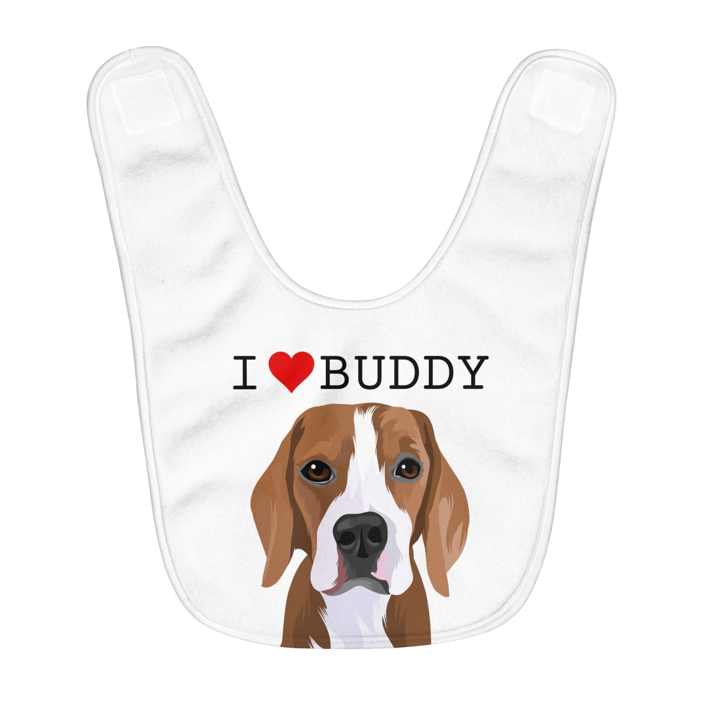 Personalised Pet Portrait Fleece Baby Bib